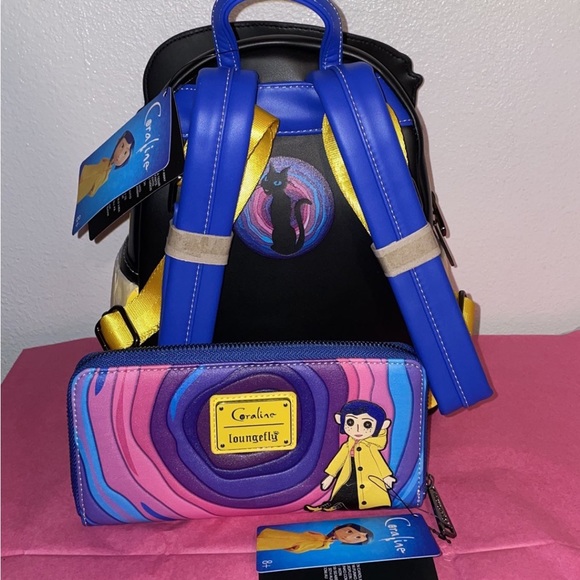 Loungefly Coraline Raincoat Cosplay Mini Backpack and Wallet main image 10